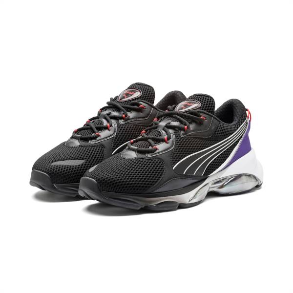 Black / Purple Men's Puma CELL Dome Galaxy Sneakers | PM610HZR