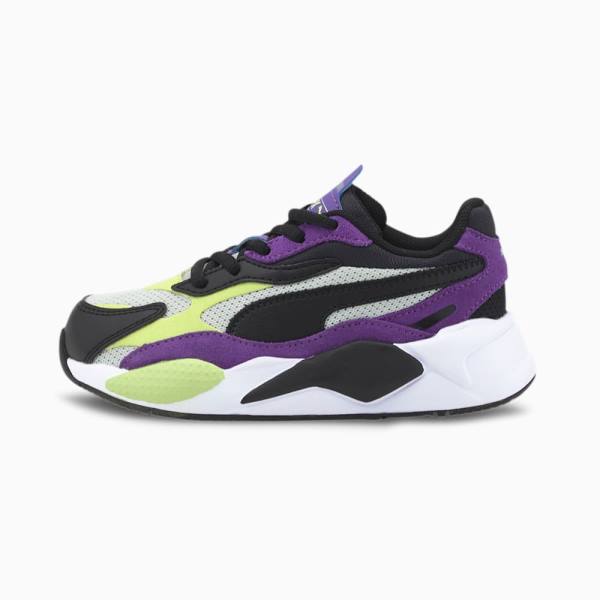 Green / Purple Boys' Puma RS-X3 Bright Sneakers | PM612KOA