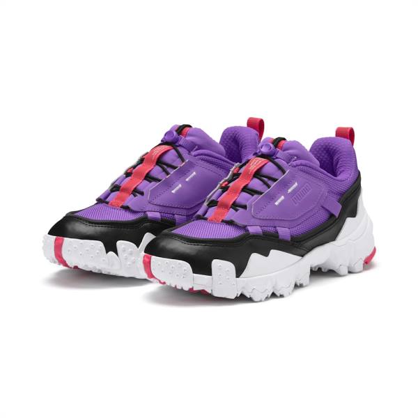 Purple Light Green / Black Women's Puma Trailfox Overland Sneakers | PM048UBO