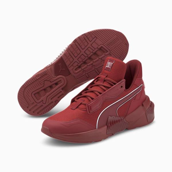 Red / Silver Women's Puma PUMA x FIRST MILE Provoke XT Mono Training Shoes | PM923OVX