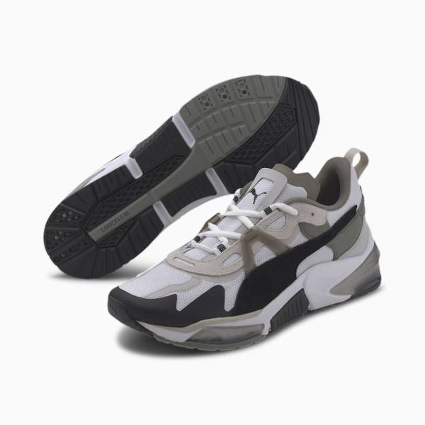 White / Black / Grey Men's Puma Optic Pax LQDCELL Training Shoes | PM078SIB