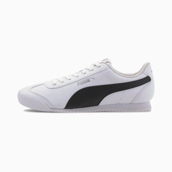 White / Black Men's Puma Turino FSL Sneakers | PM917SFO