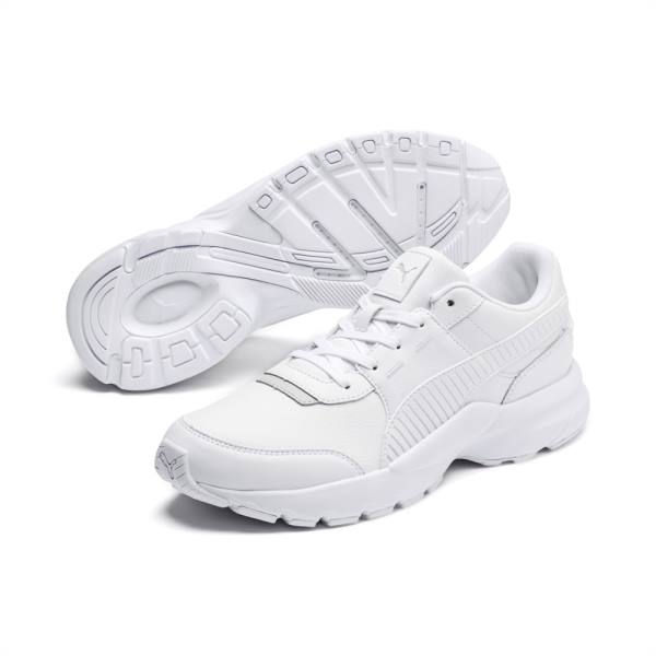 White / Grey Men's Puma Future Runner L Sneakers | PM042WND