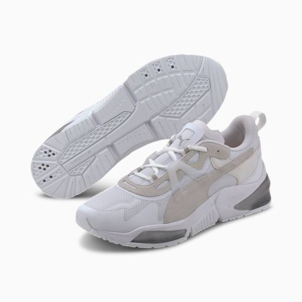 White / Grey Women's Puma Optic Pax LQDCELL Training Shoes | PM354QNP