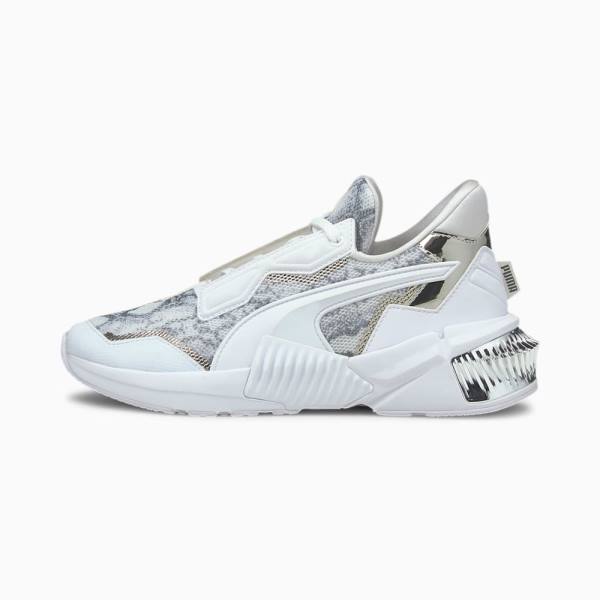 White / Silver / Grey Women's Puma Provoke XT Untamed Training Shoes | PM610HTO