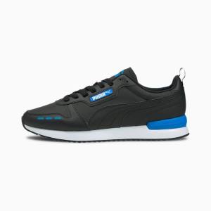 Black / Blue Men's Puma R78 Sneakers | PM879FCB