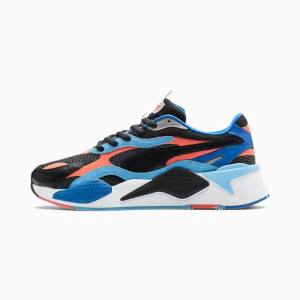 Black / Coral Men's Puma RS-X3 Level Up Sneakers | PM038YQI