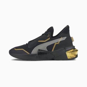 Black / Gold Women's Puma Provoke XT Training Shoes | PM370BRX