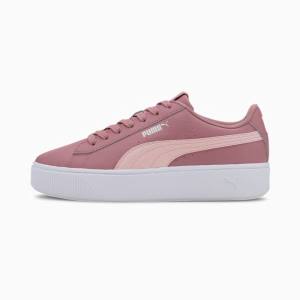 Black / Pink Women's Puma Vikky Stacked Sneakers | PM523XOH