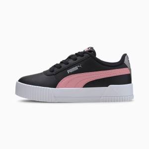 Black / Rose Girls' Puma Carina L Sneakers | PM459SIA