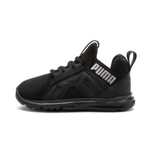 Black / Silver Boys' Puma Enzo Weave Sneakers | PM159SGE