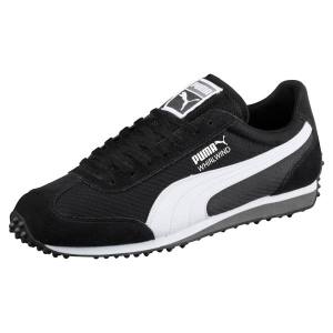 Black / White / Black / Silver Men's Puma Whirlwind Sneakers | PM045WFR