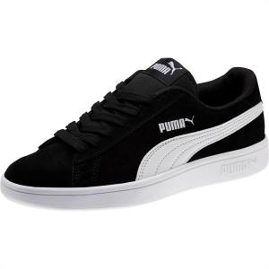 Black / White Boys' Puma Smash v2 Suede Jr Sneakers | PM619BTP