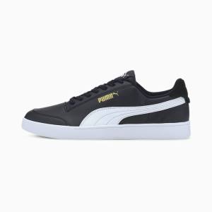 Black / White / Gold Men's Puma PUMA Shuffle Sneakers | PM791SFB