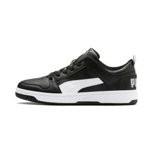 Black / White / Grey Men's Puma Rebound Lay Up Lo SL Sneakers | PM048JVS