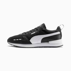 Black / White Men's Puma R78 Runner Sneakers | PM298FKR