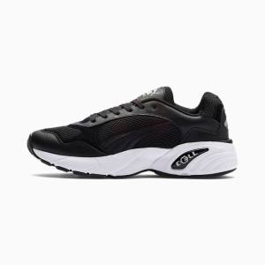Black / White / Silver Men's Puma CELL Viper Leather Sneakers | PM480REI