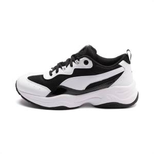 Black / White / Silver Women's Puma Cilia Patent Sneakers | PM648TMB