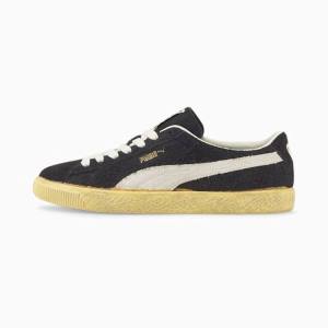 Black White Yellow Women's Puma Suede VTG The NeverWorn Sneakers | PM613GCH