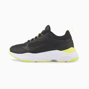 Black Yellow Women's Puma Cassia Sneakers | PM453LZF