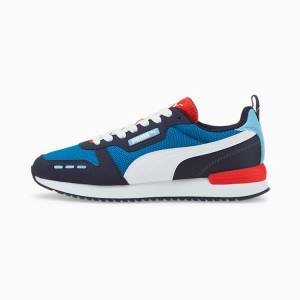 Blue White Navy Red Women's Puma R78 Runner Sneakers | PM396UEP