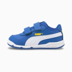 Blue / White / Yellow Girls' Puma Stepfleex 2 SL VE V Sneakers | PM942UMI
