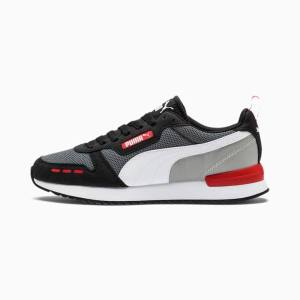 Grey / Black / White Men's Puma R78 Runner Sneakers | PM132JGC