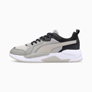 Grey / Black / White Women's Puma X-Ray Glitch Sneakers | PM104HAU