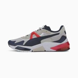 Grey / Red Men's Puma Optic Pax LQDCELL Training Shoes | PM142DRY