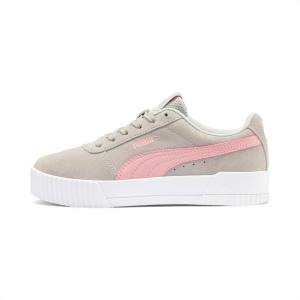 Grey / Rose Girls' Puma Carina Youth Sneakers | PM196EID