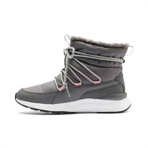 Grey / White Women's Puma Adela Winter Sneakers | PM935VQS