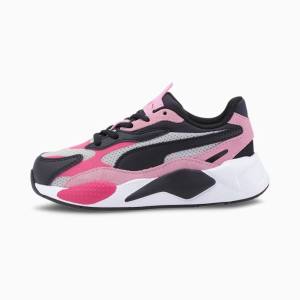 Pink / Black Girls' Puma RS-X3 Bright Sneakers | PM764TXF