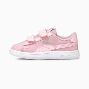 Pink Girls' Puma PUMA Smash v2 Glitz Glam Sneakers | PM308DNH