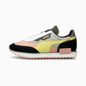 Pink / Grey Women's Puma Future Rider Play On Sneakers | PM682FYM