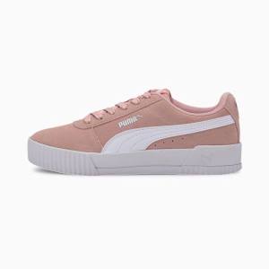 Pink / White Girls' Puma Carina Youth Sneakers | PM065IVT