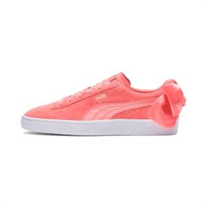 Pink Women's Puma Suede Bow Sneakers | PM045BQO