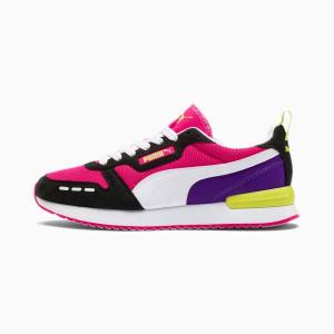 Purple / Black / White Men's Puma R78 Runner Sneakers | PM370HUS