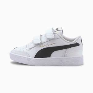 White / Black Girls' Puma Ralph Sampson Lo V Sneakers | PM841GFD