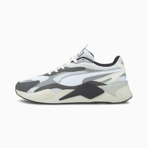 White / Black / Grey Women's Puma RS-X Millennium Sneakers | PM085RJQ