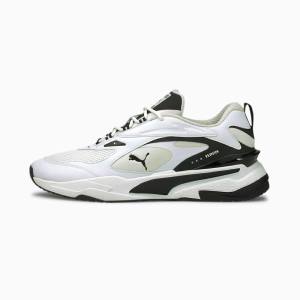 White / Black Men's Puma RS-Fast Sneakers | PM913FTE