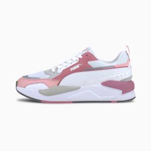 White / Black / Pink Women's Puma X-Ray 2 Square Sneakers | PM275FAS