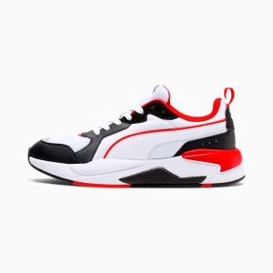 White / Black / Red / Silver Men's Puma X-Ray Sneakers | PM365WDH