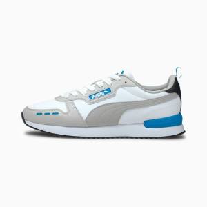 White / Blue Men's Puma R78 Sneakers | PM210YUE
