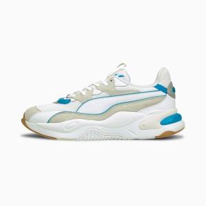 White / Blue Women's Puma RS-2K Futura Sneakers | PM038JHA