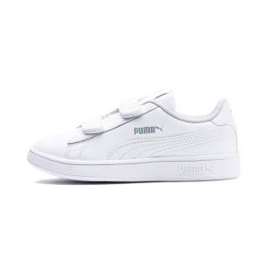 White Girls' Puma Smash v2 Leather Sneakers | PM426LSC