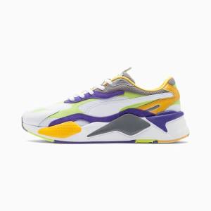 White / Green Women's Puma RS-X3 Level Up Sneakers | PM160PRZ
