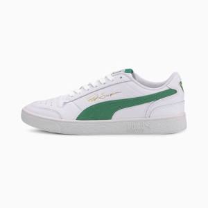 White / Green Women's Puma Ralph Sampson Lo Sneakers | PM562OYH