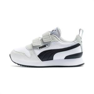 White / Grey / Black Boys' Puma R78 Sneakers | PM274ZWE