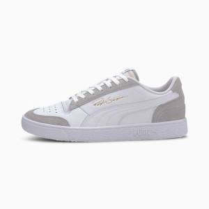 White / Grey Men's Puma Ralph Sampson Lo Vintage Sneakers | PM638JSI