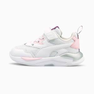 White / Grey / Pink Girls' Puma X-Ray Lite Sneakers | PM947BAO